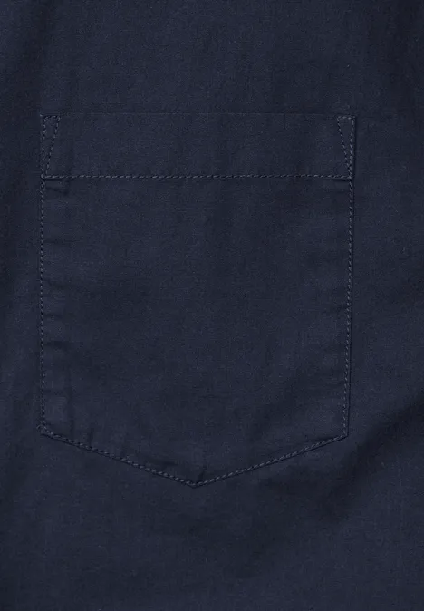 Popeline overhemd eclipse blue