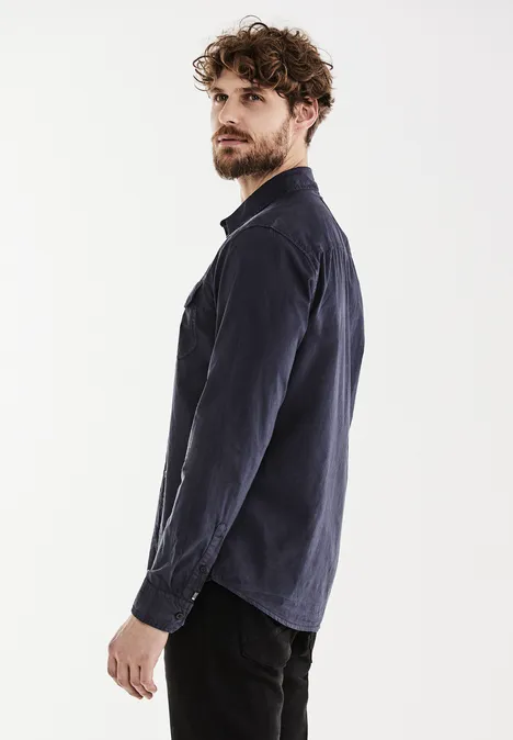 Chemise à l'aspect washed eclipse blue