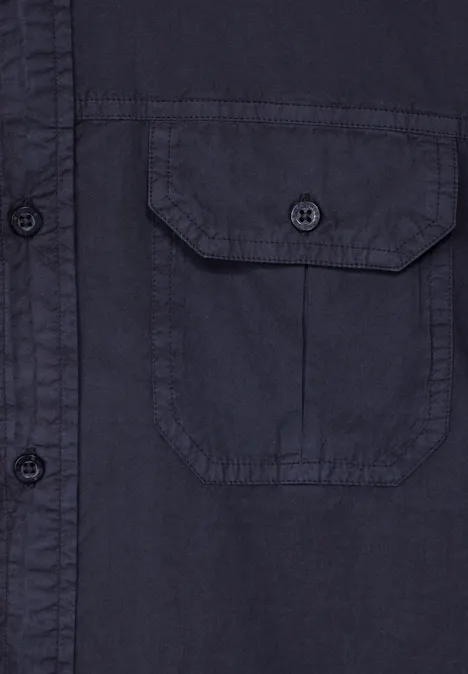 Chemise à l'aspect washed eclipse blue