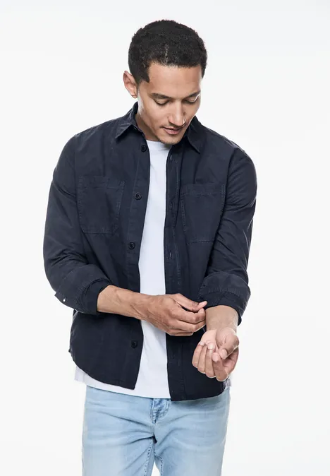 Surchemise d'été légère dark maritime blue