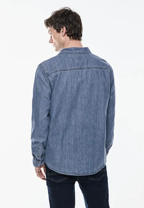 Denim overhemd light blue wash