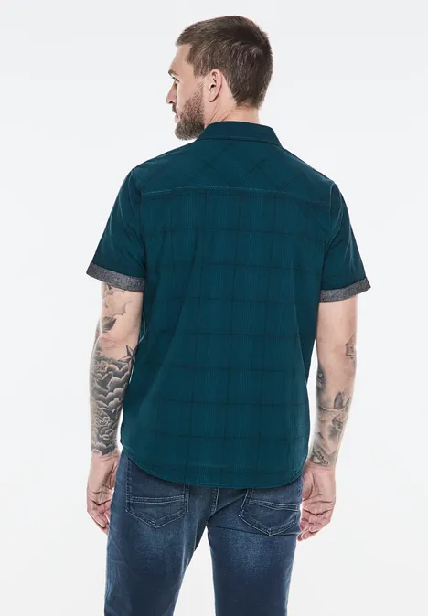 Chemise à carreaux lagoon green