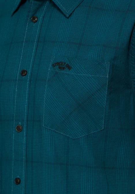 Chemise à carreaux lagoon green