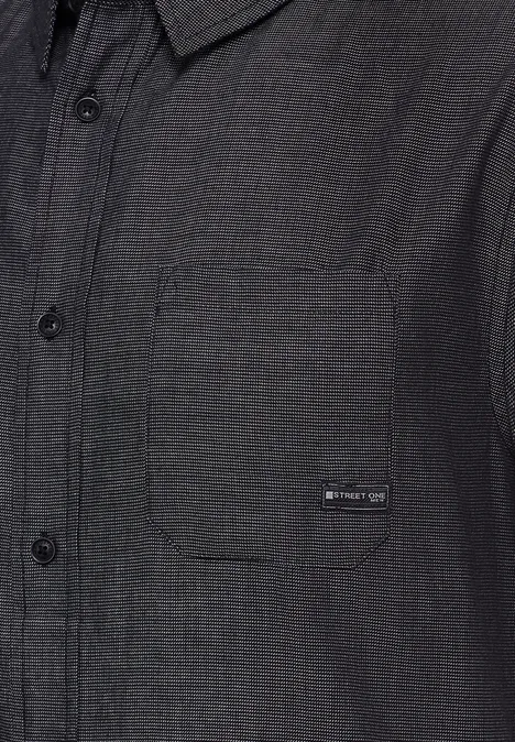 Two Color Struktur Hemd Black