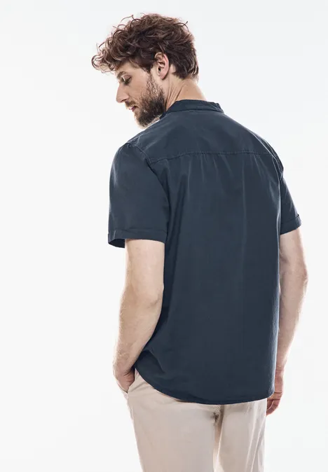 Chemise en popeline marine blue