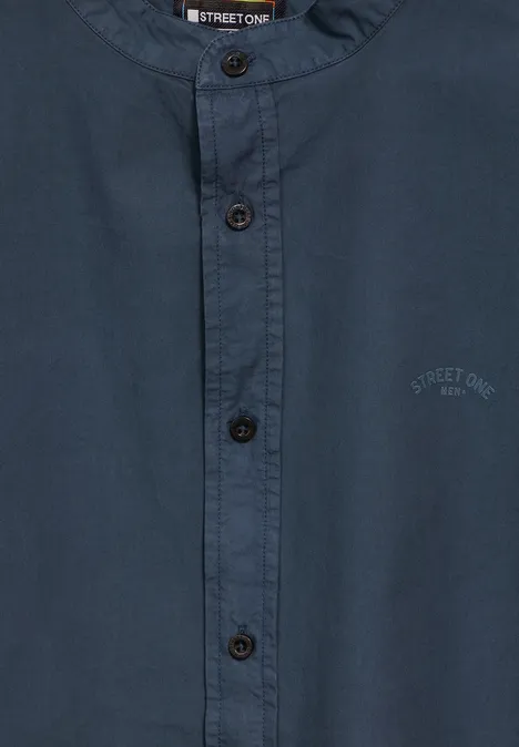 Chemise en popeline marine blue
