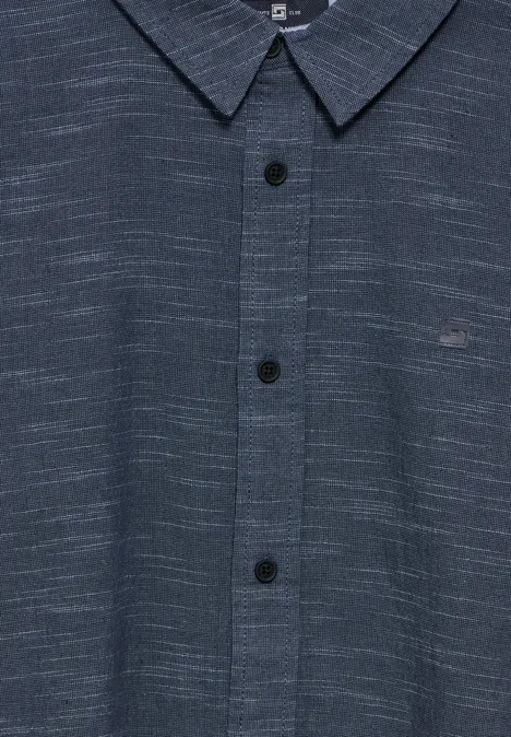 Hemd in Melange-Optik casual blue