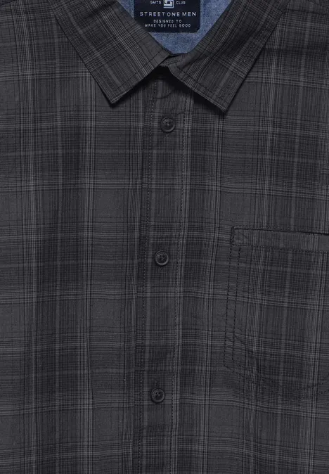 Kariertes Hemd Black