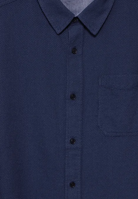 Hemd mit Struktur night blue