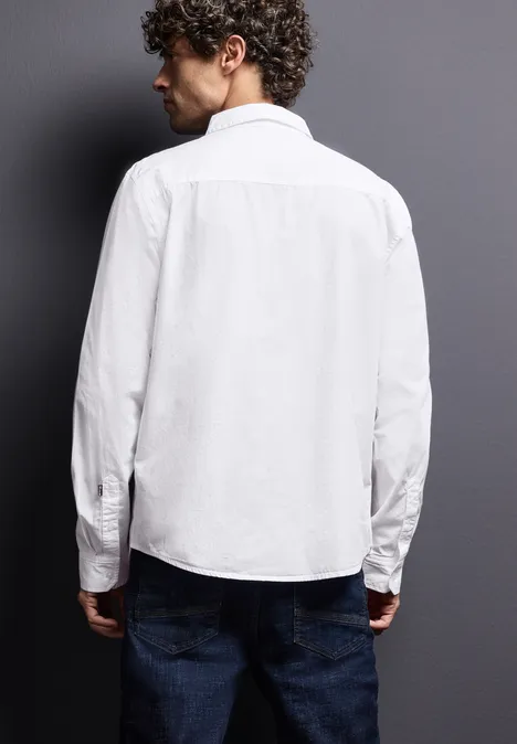 Popeline-Hemd White