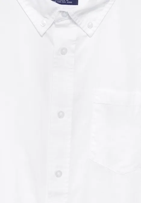 Popeline-Hemd White