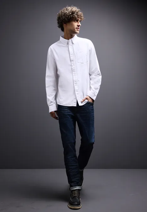 Popeline-Hemd White