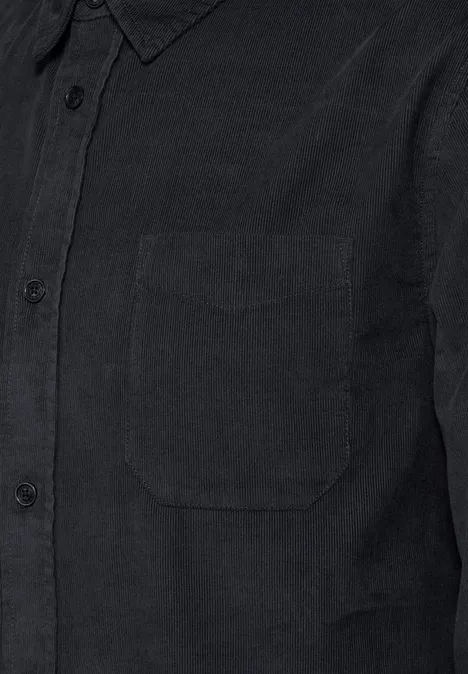Cordhemd mit Knopfleiste graphite grey