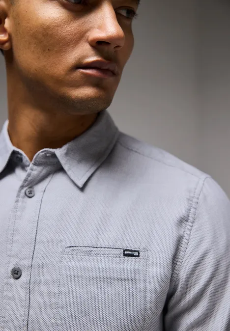 Strukturhemd im Slim Fit heavy grey