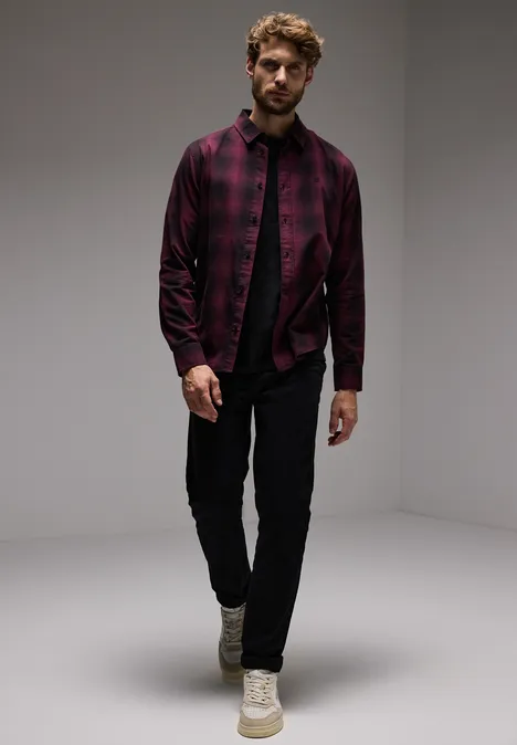 Softes Check Hemd dusty red