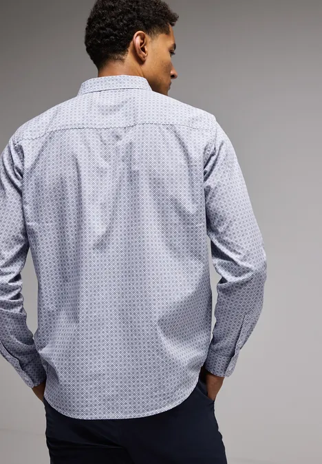 Bedrucktes Hemd bright white