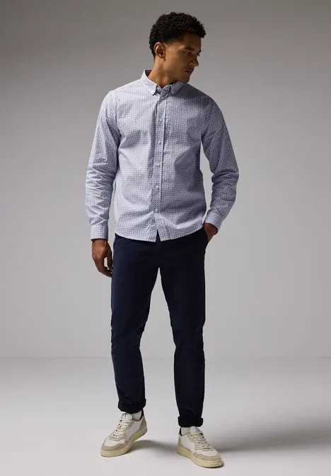 Bedrucktes Hemd bright white
