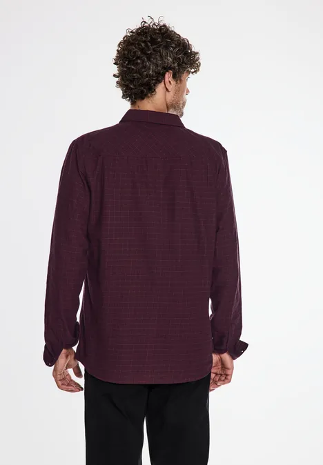 Softes gemustertes Hemd dusty red