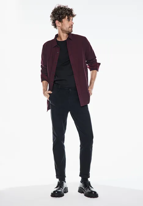 Softes gemustertes Hemd dusty red