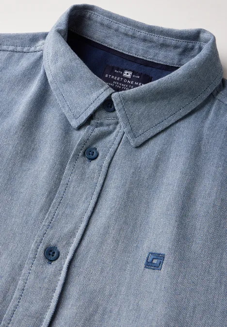Two Tone Flannelhemd infinite blue
