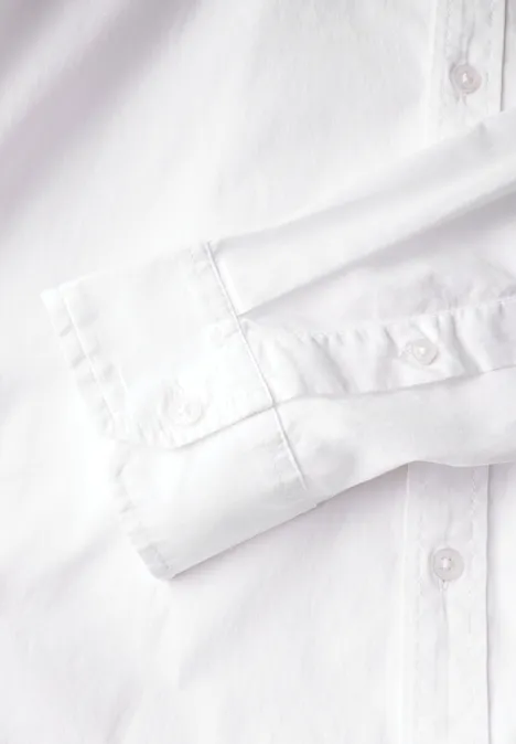 Popeline Stretch Hemd bright white