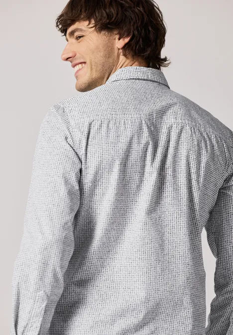Kariertes Slim Fit Hemd bright white