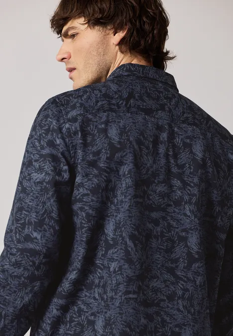 Bedrucktes Hemd night blue
