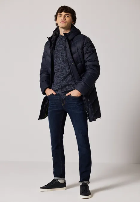 Bedrucktes Hemd night blue