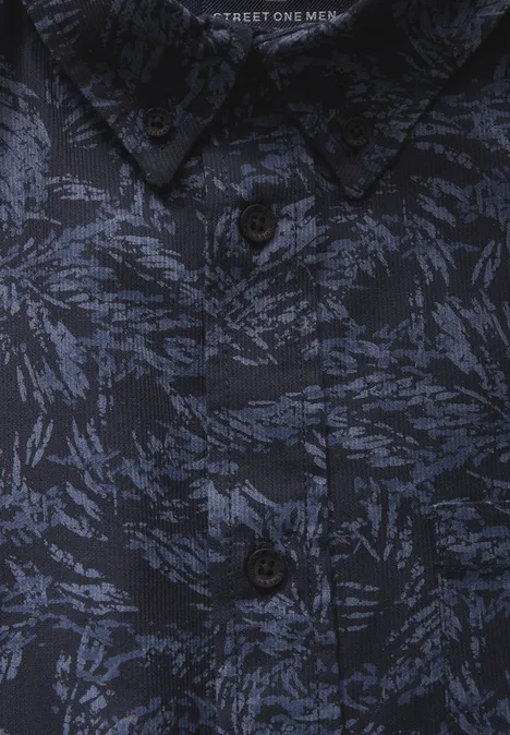 Bedrucktes Hemd night blue