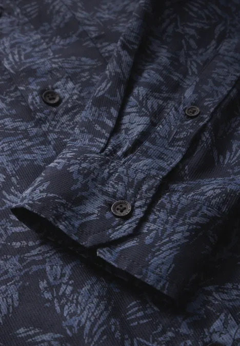 Bedrucktes Hemd night blue