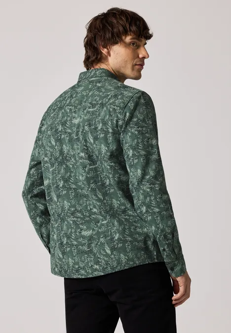 Bedrucktes Hemd mineral green