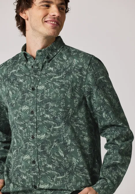 Bedrucktes Hemd mineral green