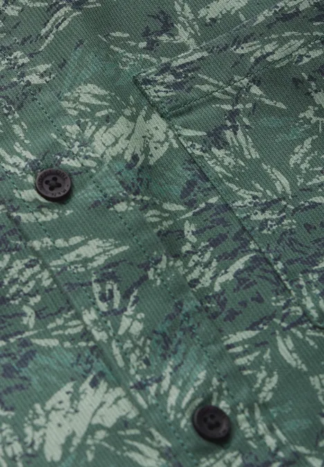 Bedrucktes Hemd mineral green