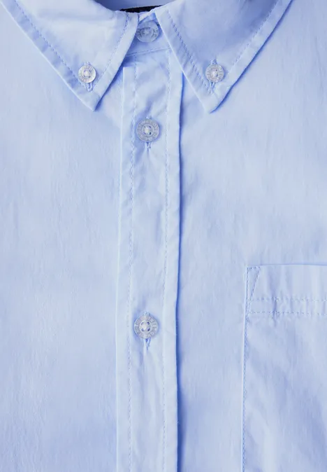 Popeline Stretch Hemd soft blue