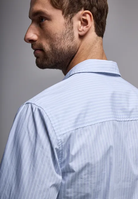 Slim Fit Stretch-Hemd soft blue