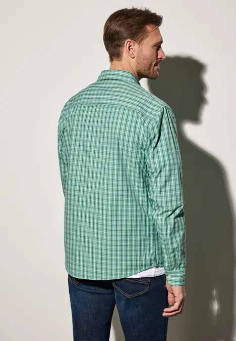Kariertes Oxford Hemd mint green
