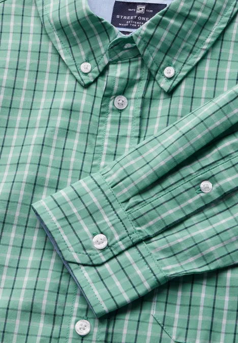 Kariertes Oxford Hemd mint green