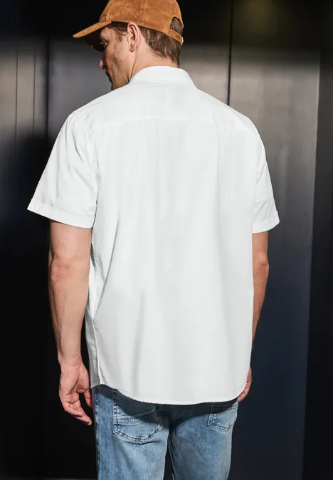 Hemd mit Struktur bright white