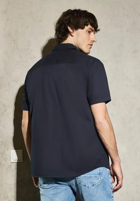 Hemd mit Struktur dark ink blue