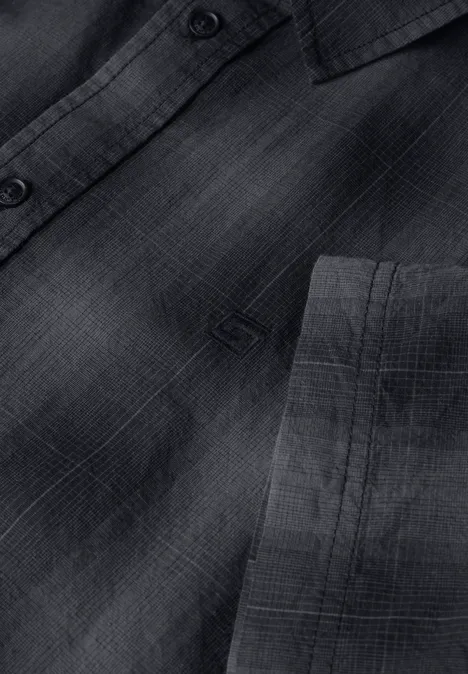 Kariertes Baumwoll-Hemd heavy grey