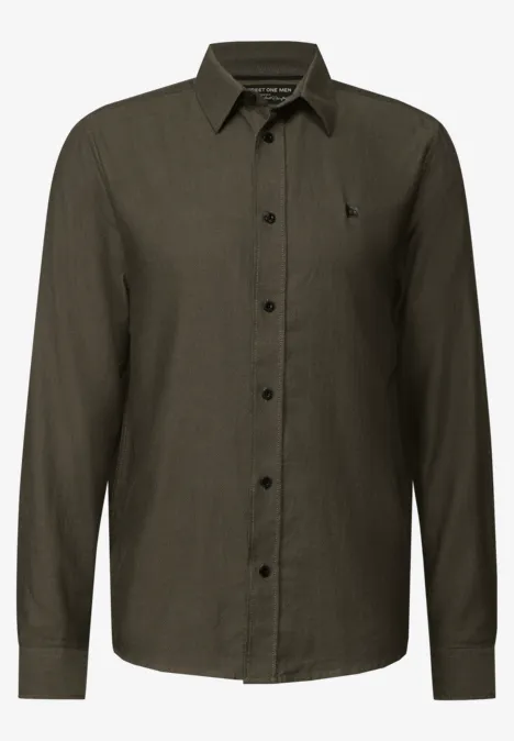 Two Tone Strukturhemd vintage green