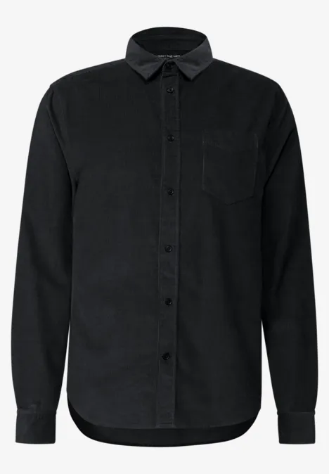 Softes Cordhemd graphite grey