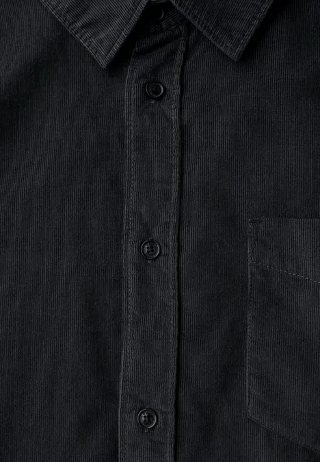 Softes Cordhemd graphite grey