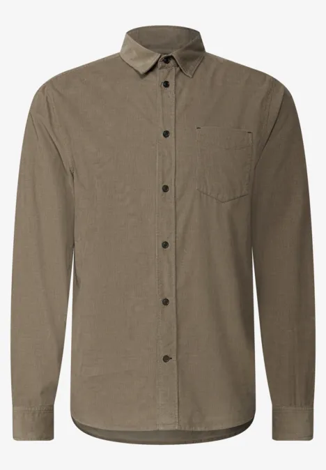 Softes Cordhemd mocha brown