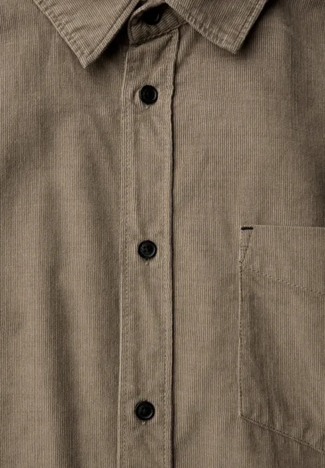 Softes Cordhemd mocha brown