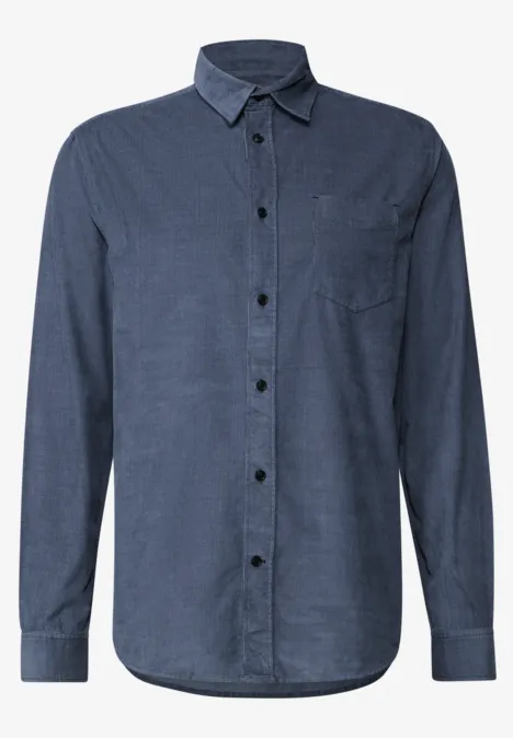 Chemise en velours côtelé doux balanced blue