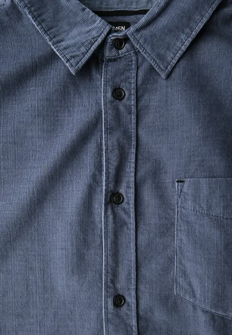 Softes Cordhemd balanced blue