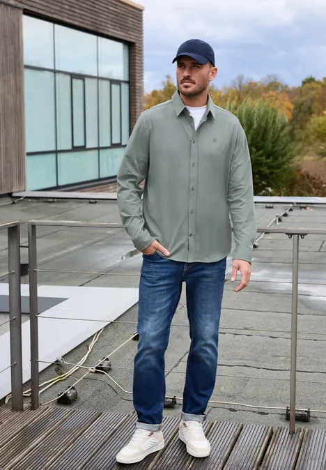 Chemise en jersey silver green