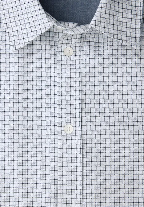 Popeline overhemd met minimale print bright white