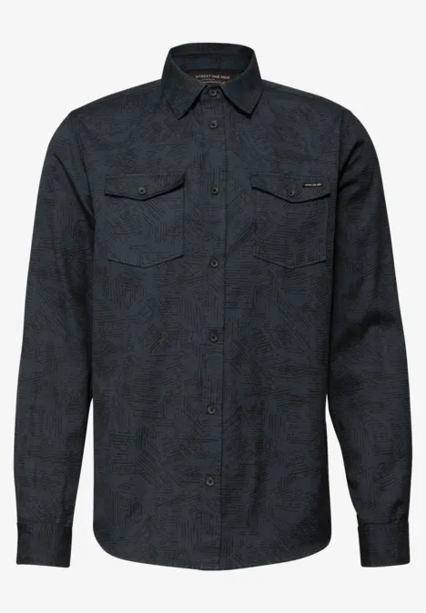 Chemise à motifs nocturnal blue